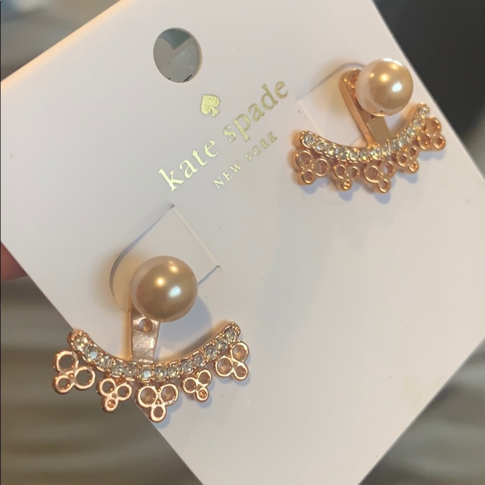 Kate Spade Chantelly Charm Rose Gold Earrings